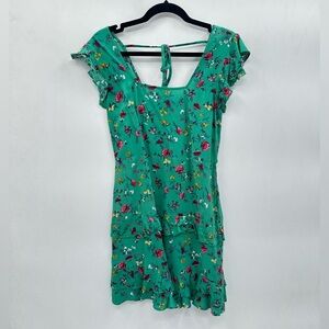 BAND OF GYPSIE LOTTIE & HOLLIE Collective green floral summer dress NWT M